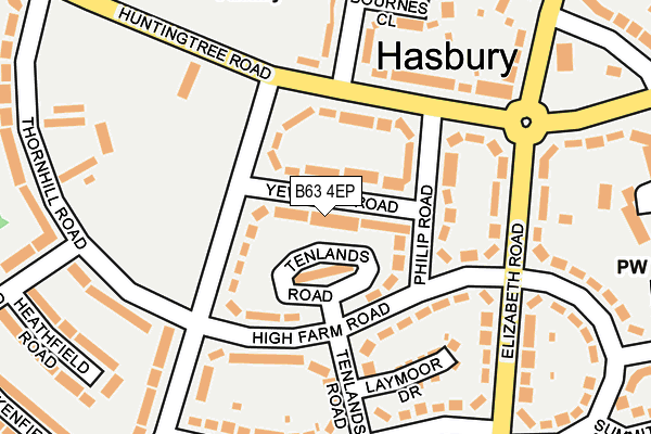 B63 4EP map - OS OpenMap – Local (Ordnance Survey)