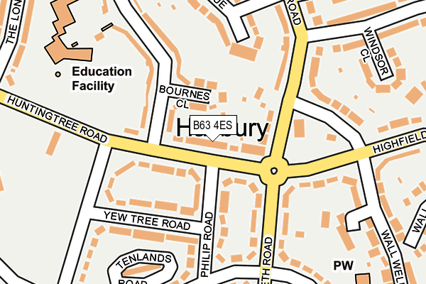 B63 4ES map - OS OpenMap – Local (Ordnance Survey)