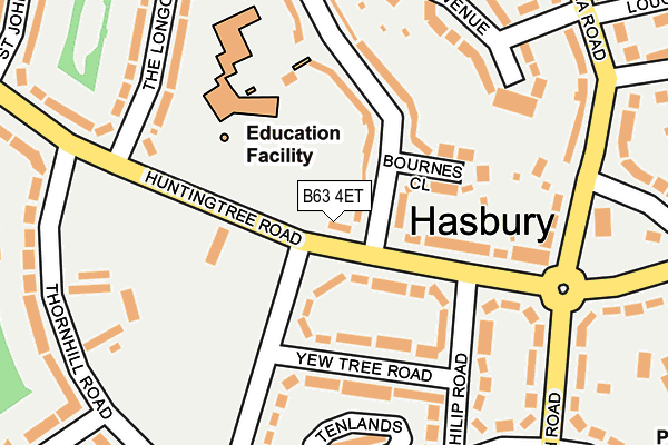 B63 4ET map - OS OpenMap – Local (Ordnance Survey)