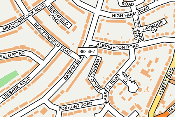 B63 4EZ map - OS OpenMap – Local (Ordnance Survey)