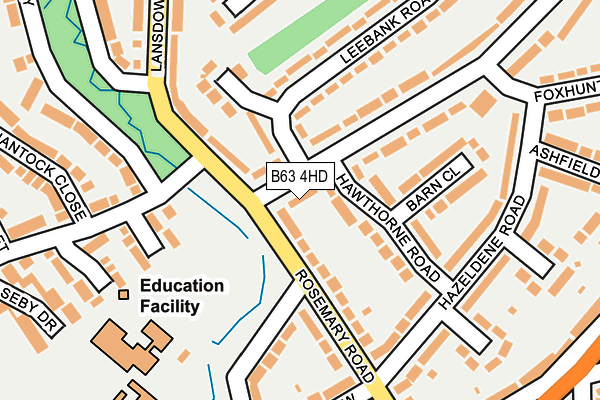 B63 4HD map - OS OpenMap – Local (Ordnance Survey)