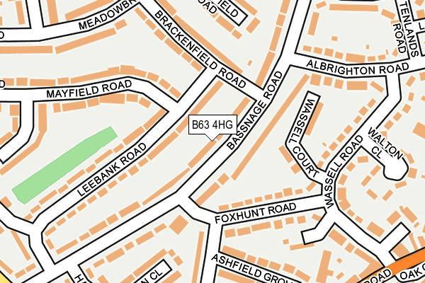 B63 4HG map - OS OpenMap – Local (Ordnance Survey)