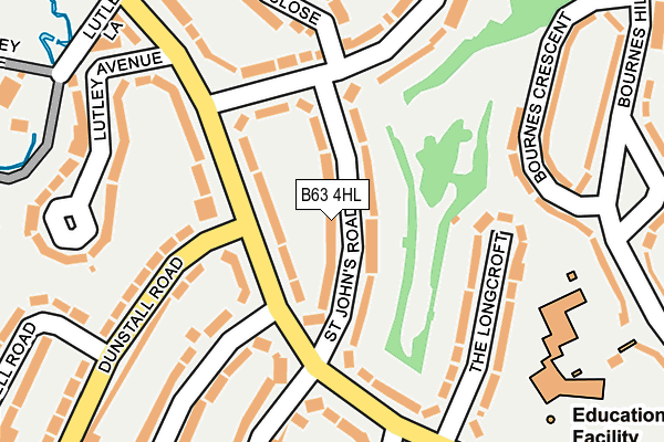 B63 4HL map - OS OpenMap – Local (Ordnance Survey)