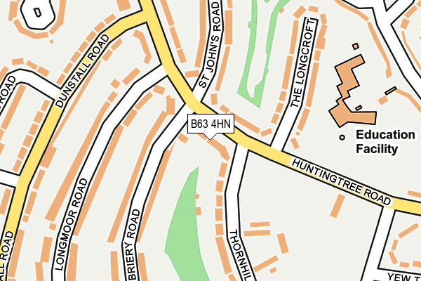 B63 4HN map - OS OpenMap – Local (Ordnance Survey)