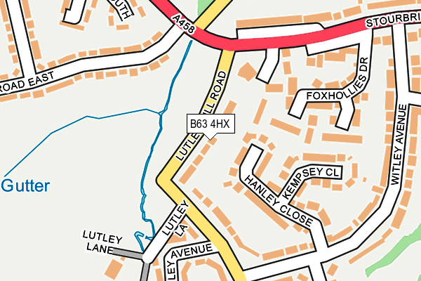 B63 4HX map - OS OpenMap – Local (Ordnance Survey)