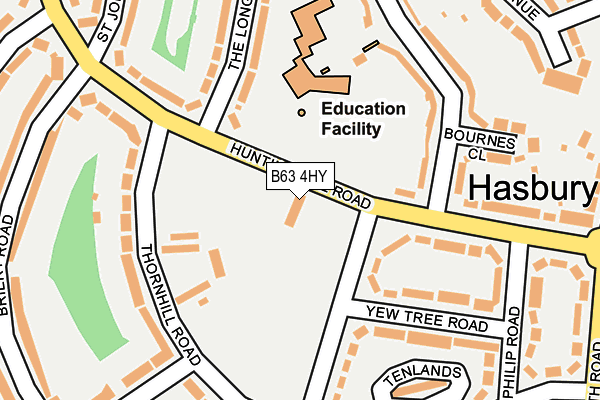 B63 4HY map - OS OpenMap – Local (Ordnance Survey)