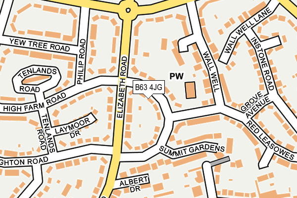 B63 4JG map - OS OpenMap – Local (Ordnance Survey)