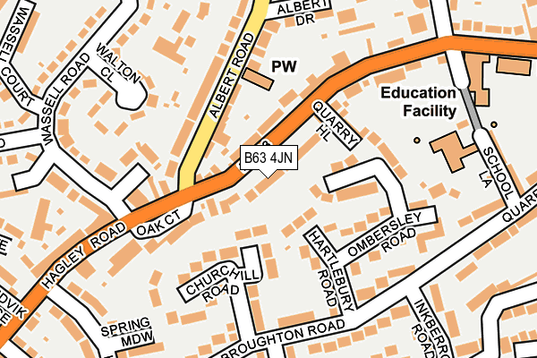 B63 4JN map - OS OpenMap – Local (Ordnance Survey)