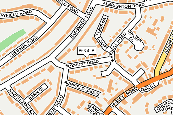 B63 4LB map - OS OpenMap – Local (Ordnance Survey)