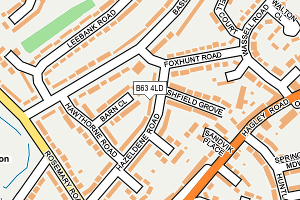 B63 4LD map - OS OpenMap – Local (Ordnance Survey)