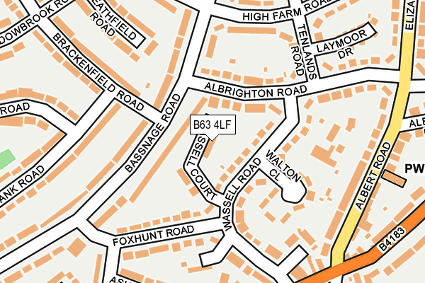 B63 4LF map - OS OpenMap – Local (Ordnance Survey)