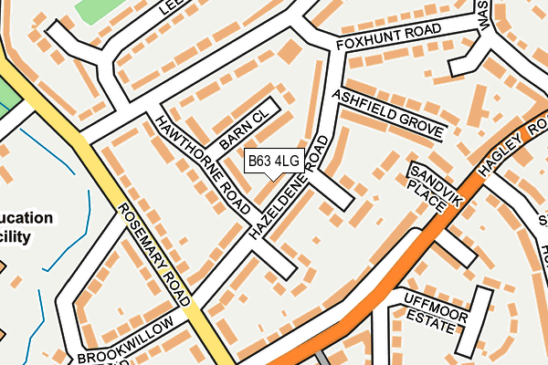 B63 4LG map - OS OpenMap – Local (Ordnance Survey)