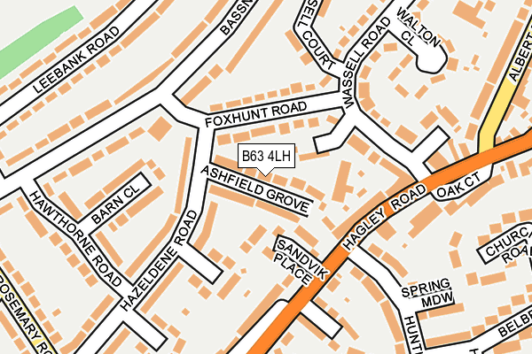 B63 4LH map - OS OpenMap – Local (Ordnance Survey)