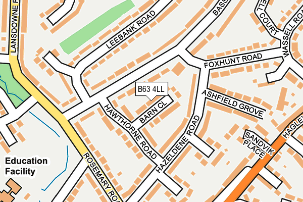 B63 4LL map - OS OpenMap – Local (Ordnance Survey)