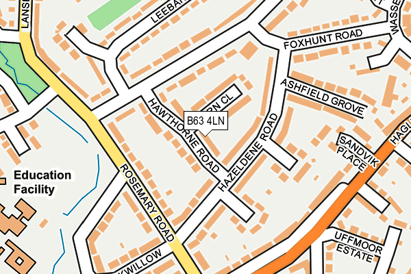 B63 4LN map - OS OpenMap – Local (Ordnance Survey)