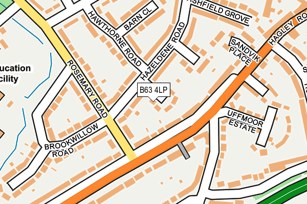 B63 4LP map - OS OpenMap – Local (Ordnance Survey)