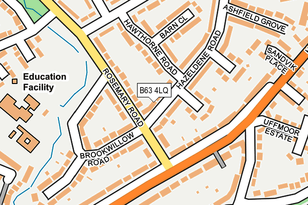 B63 4LQ map - OS OpenMap – Local (Ordnance Survey)