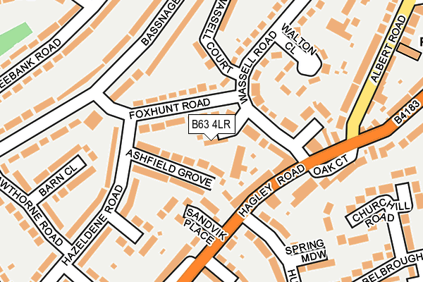 B63 4LR map - OS OpenMap – Local (Ordnance Survey)