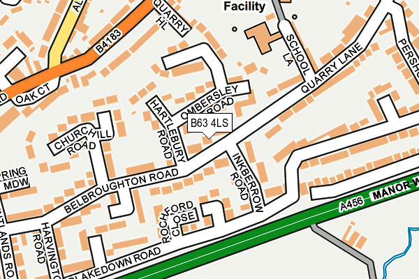 B63 4LS map - OS OpenMap – Local (Ordnance Survey)