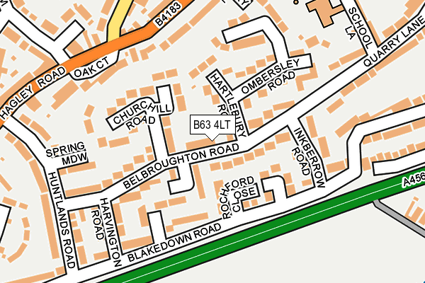 B63 4LT map - OS OpenMap – Local (Ordnance Survey)