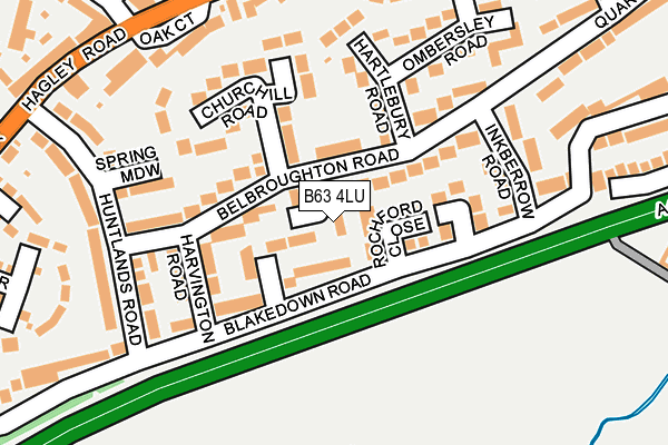 B63 4LU map - OS OpenMap – Local (Ordnance Survey)