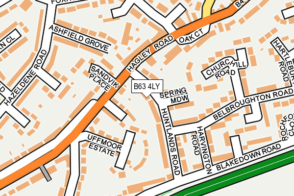 B63 4LY map - OS OpenMap – Local (Ordnance Survey)