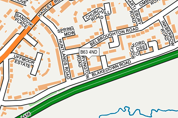 B63 4ND map - OS OpenMap – Local (Ordnance Survey)