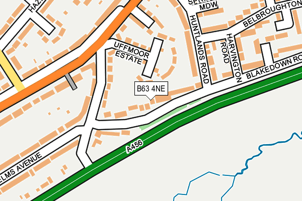 B63 4NE map - OS OpenMap – Local (Ordnance Survey)