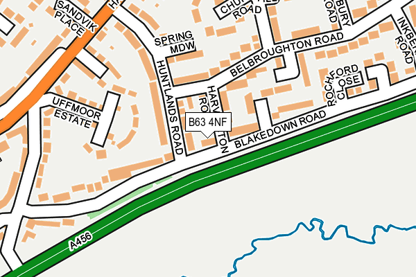 B63 4NF map - OS OpenMap – Local (Ordnance Survey)