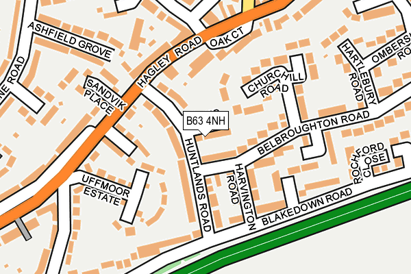 B63 4NH map - OS OpenMap – Local (Ordnance Survey)