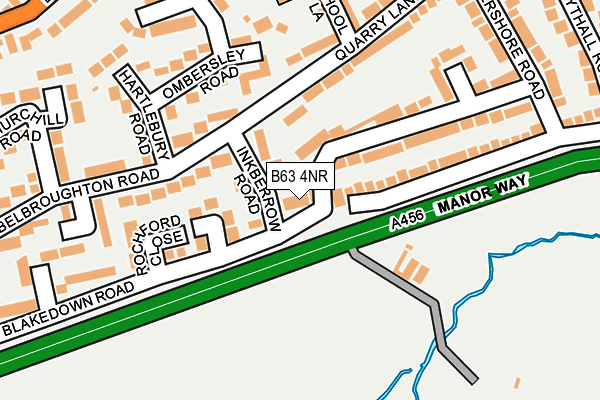 B63 4NR map - OS OpenMap – Local (Ordnance Survey)
