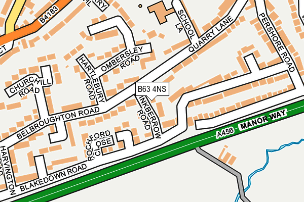 B63 4NS map - OS OpenMap – Local (Ordnance Survey)