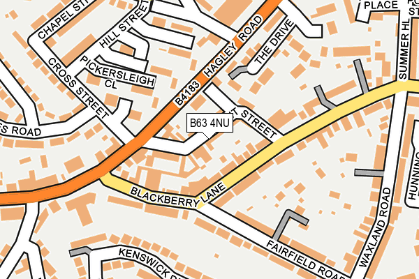 B63 4NU map - OS OpenMap – Local (Ordnance Survey)