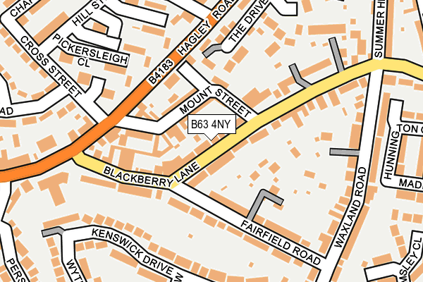 B63 4NY map - OS OpenMap – Local (Ordnance Survey)