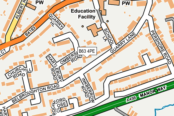 B63 4PE map - OS OpenMap – Local (Ordnance Survey)