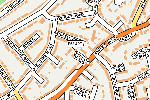 B63 4PF map - OS OpenMap – Local (Ordnance Survey)