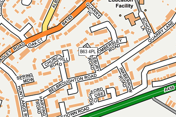 B63 4PL map - OS OpenMap – Local (Ordnance Survey)