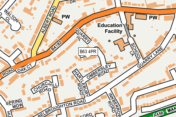 B63 4PR map - OS OpenMap – Local (Ordnance Survey)
