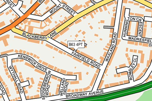 B63 4PT map - OS OpenMap – Local (Ordnance Survey)