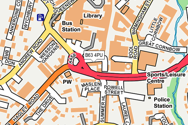 B63 4PU map - OS OpenMap – Local (Ordnance Survey)