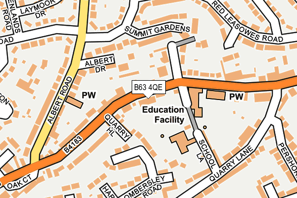 B63 4QE map - OS OpenMap – Local (Ordnance Survey)