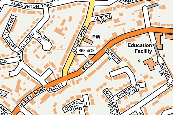 B63 4QF map - OS OpenMap – Local (Ordnance Survey)