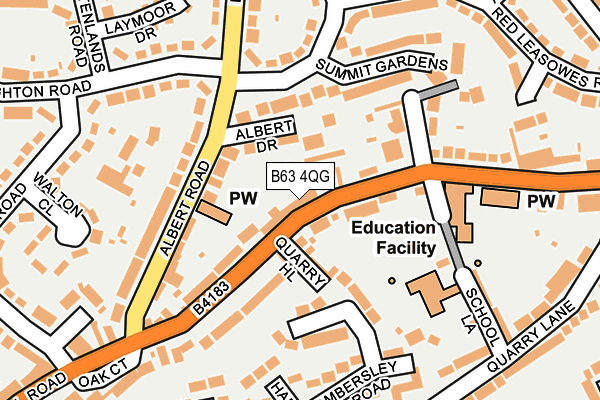 B63 4QG map - OS OpenMap – Local (Ordnance Survey)