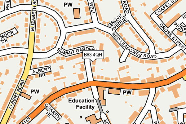 B63 4QH map - OS OpenMap – Local (Ordnance Survey)