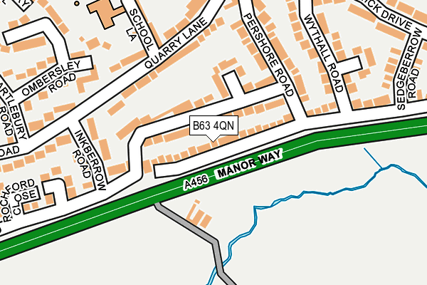B63 4QN map - OS OpenMap – Local (Ordnance Survey)