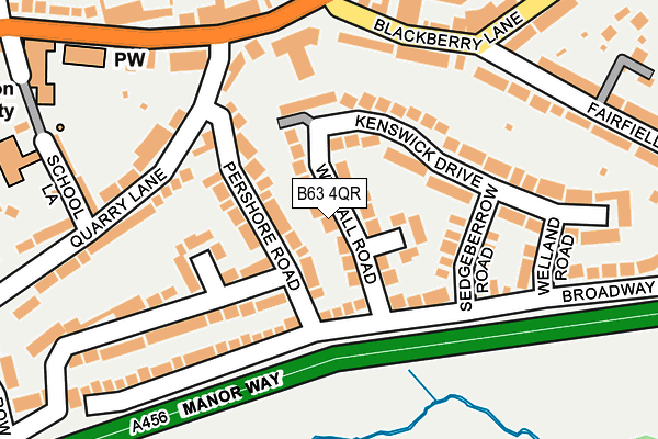 B63 4QR map - OS OpenMap – Local (Ordnance Survey)