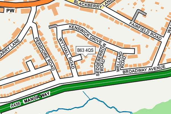 B63 4QS map - OS OpenMap – Local (Ordnance Survey)