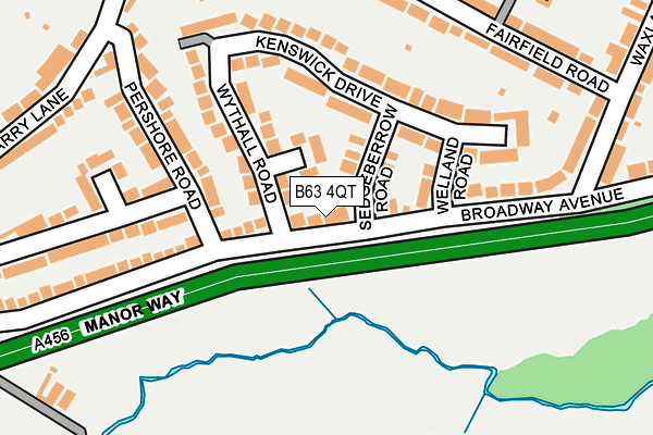 B63 4QT map - OS OpenMap – Local (Ordnance Survey)