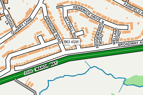 B63 4QW map - OS OpenMap – Local (Ordnance Survey)