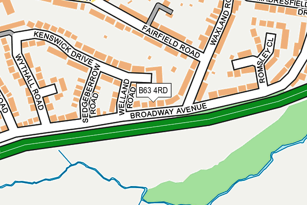 B63 4RD map - OS OpenMap – Local (Ordnance Survey)